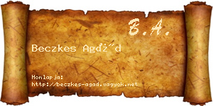 Beczkes Agád névjegykártya